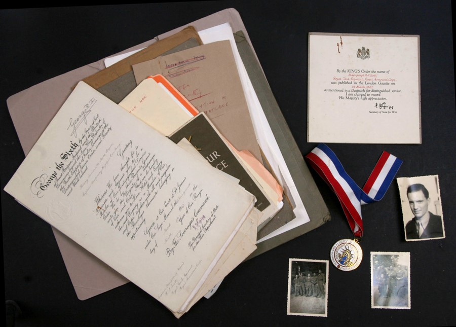 A quantity of ephemera relating to Major H S Scott, DSO to include his Officer's Release Book (Class