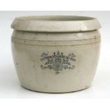 A large Victorian Doulton Lambeth stoneware Approved bread jar, 36cms (14ins) diameter.