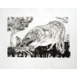 Lin Jammet (1958-2017) - Fox taking a Chicken - limited edition print 1/30, signed & dated '98 in