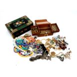 A quantity of costume jewellery (2 boxes)