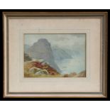 English school, early 19th century - A Devon Coastal Scene - watercolour, framed & glazed, 35 by