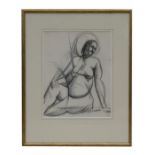 After Andre Lhote - Cubist Life Study of a Man - Blond Fine Art Ltd label to verso, possibly a