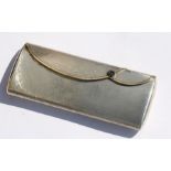 A Buccellati style silver evening bag, the interior fitted with compact mirror and lipstick, the