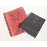 An original Daimler 21/2 litre V8 saloon operating, maintenance and service book and a Wolseley