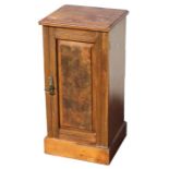 A late 19th century walnut pot cupboard, 36cms (14ins) wide.