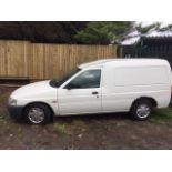 A 2001 Ford Escort 1.4 petrol van, registration WD51 ADZ, white, last MOT 2016 and in storage since,