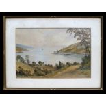 J Owen - Mouth of the Dart - watercolour, signed lower left and inscribed lower right, framed &