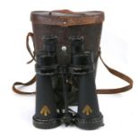 A pair of WWII Barr & Stroud British Naval binoculars, serial no. 36729, 7x, with telescopic