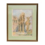 J B Dunn RSA (1861-1930) Abbey Ruin, watercolour, signed & dated 1884 lower left, framed & glazed,