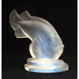 A Sabino opalescent glass fish car mascot, 11cms (4.25ins) high.Condition ReportTwo minute nicks