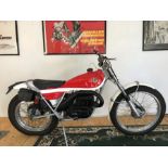 A 1973 Bultaco Sherpa 350T, unregistered, frame number JB-9203760, red. This beautifully presented