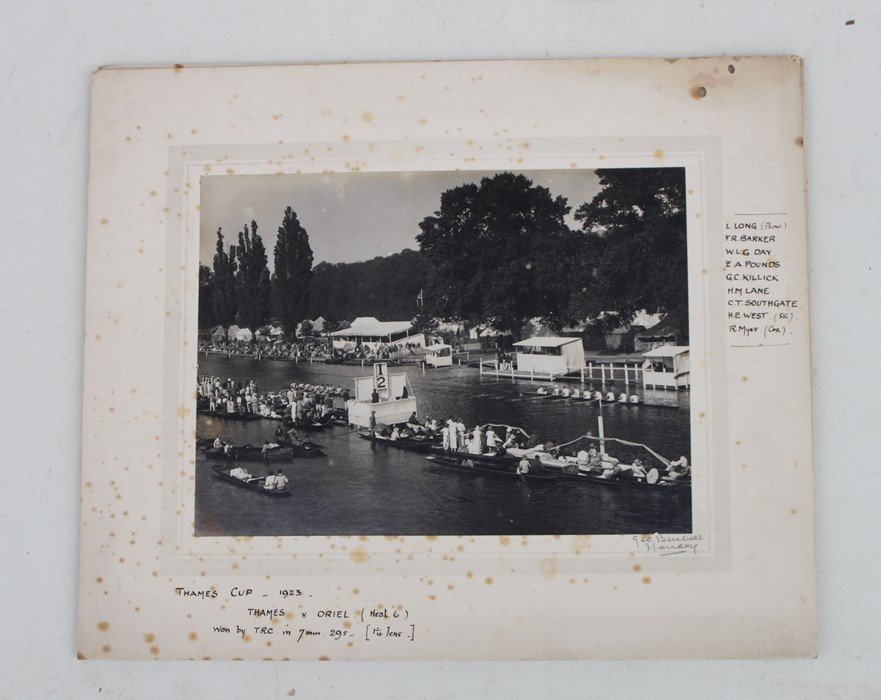 Sporting: 11 Rowing photographs including 1923 Thames Cup 20.5cms (8ins) by 15cms (6ins) - Image 4 of 5