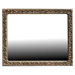 A large gesso wall mirror, 119cms (46ins) wide.
