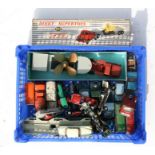 A Dinky Supertoys Mighty Antar Low Loader with propeller, 986, boxed, and other Corgi and Dinky