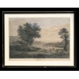 William Woollett (1735-1785) - Jacob & Laban - an engraving after Claude de Lorrain, framed &