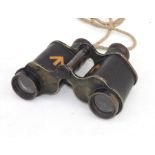 A pair of Ross of London no. 18 military issue stereo prism binoculars.