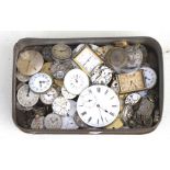 A large quantity of wrist and pocket watch movements.