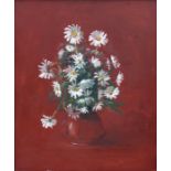 E S DeVoe (20th century school) - Still Life of Daisies in a Vase - signed lower right, oil on