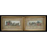 Two 19th century Stevengraphs, the Good Old Days and For Life or Death, both framed & glazed.