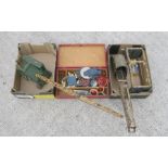 A vintage Meccano kit, crane & other similar items (2 boxes).