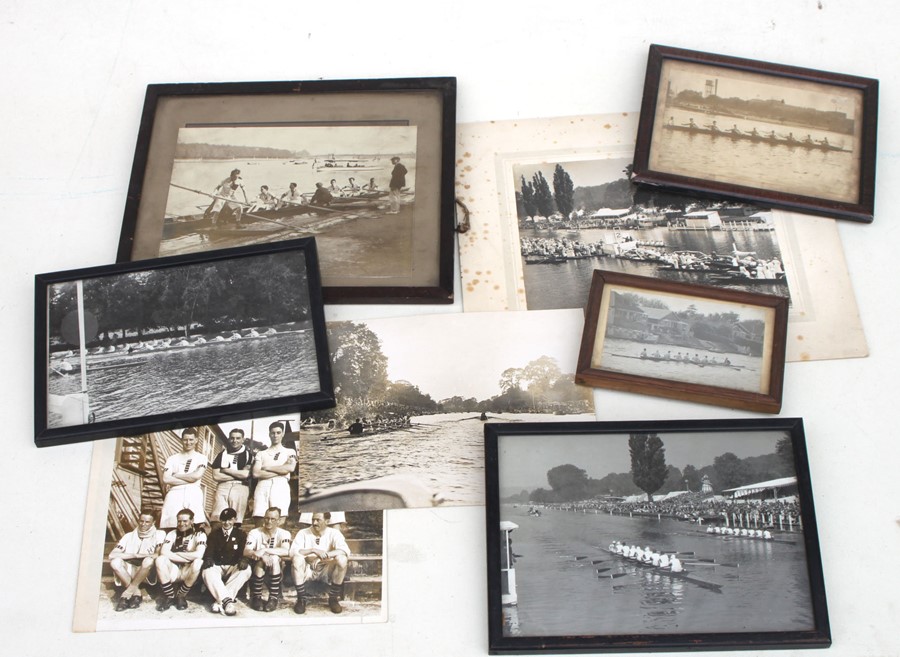 Sporting: 11 Rowing photographs including 1923 Thames Cup 20.5cms (8ins) by 15cms (6ins)