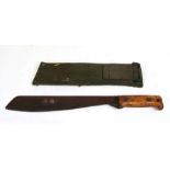 A military issue machete, 48cms (19ins) long.