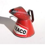 A Texaco 2 litre vintage oil jug, 24 cm 9½ inches high