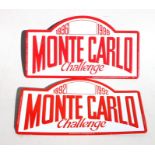 Two Monte Carlo Challenge Rally Plaques, for 1992 and 1996 (2)