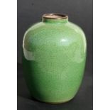 A Chinese green crackle glaze vase, 17cms (6.75ins) hgih.