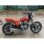 A 1981 Honda CB650/4 CA, registration number VRL 112W. Imported from the USA in 1996 and has covered