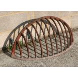 A cast iron hay rack, 102cms (40ins) wide.