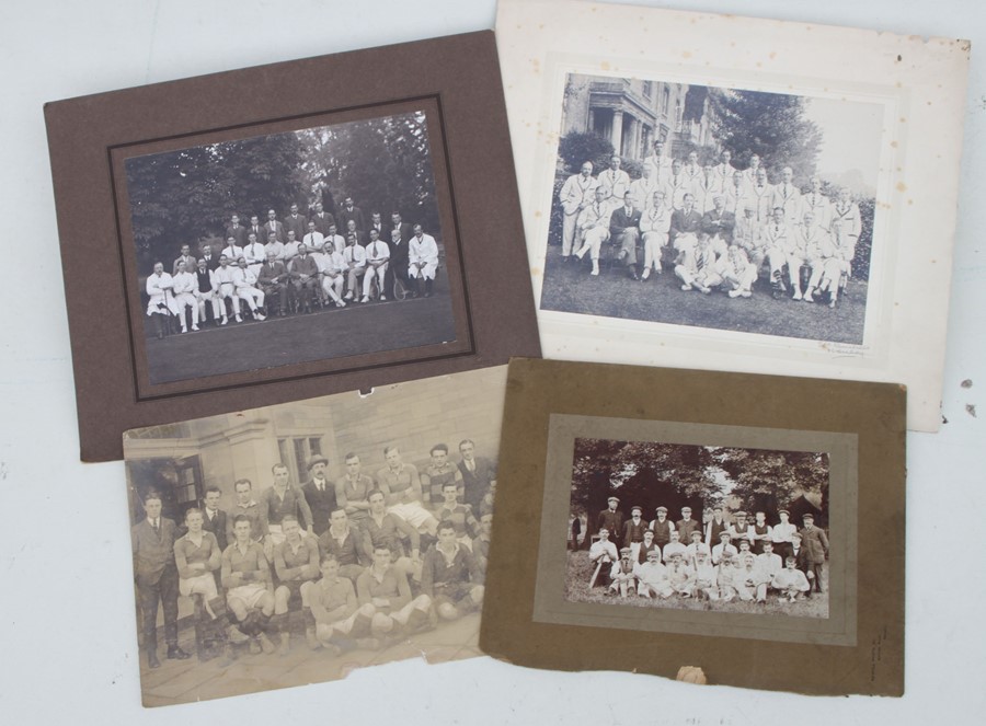 Sporting: 16 early to mid 20th century photographs, including Football, Cricket, Rugby, Hockey,