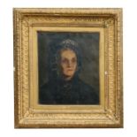 Victorian school - Portrait of an Old Woman - oil on canvas, framed, 25 by 30cms (9.75 by 11.