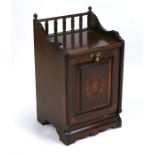 An Edwardian inlaid rosewood purdonium, 34cms (13.5ins) wide.Condition ReportGeneral wear for age,