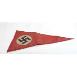 A WWII Nazi car pennant, 30cms (12ins) long.