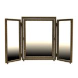 A triple plate dressing table mirror.