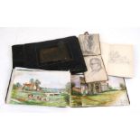 W Chaddick - A sketchbook containing watercolour paintings dated 1911, of various local Dorset