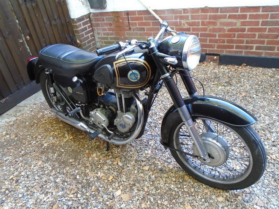 A 1958 AJS 16MS reg number 250 XVG 350CC. Part of a private collection since 1982, will require