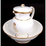 A Sevres porcelain jug and bowl set, formerly the property of Louis Napoleon III, the last French