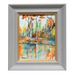 M A Booth - A Wooded Landscape - watercolour, signed & dated '76 lower left, framed & glazed, 23