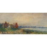 A S Dowes - Evening Near Emsworth, Hants - signed lower left, watercolour, framed & glazed, 47 by