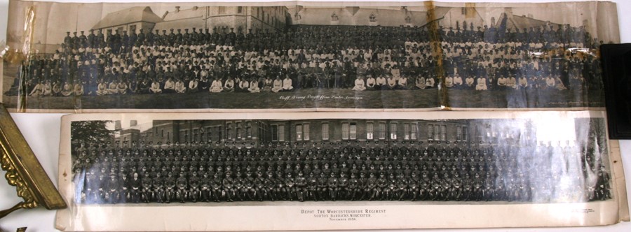 A WW1 panoramic photograph of the Staff, Army Pay Office, Exeter, June 1918 a/f Size 96cms (37.
