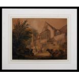 Early 19th century British school - A Landscape with Cattle to the Foreground and Figure and