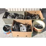 Assorted Matchless G9 and other Matchless spares including crank case, cylinder heads, valve gear,
