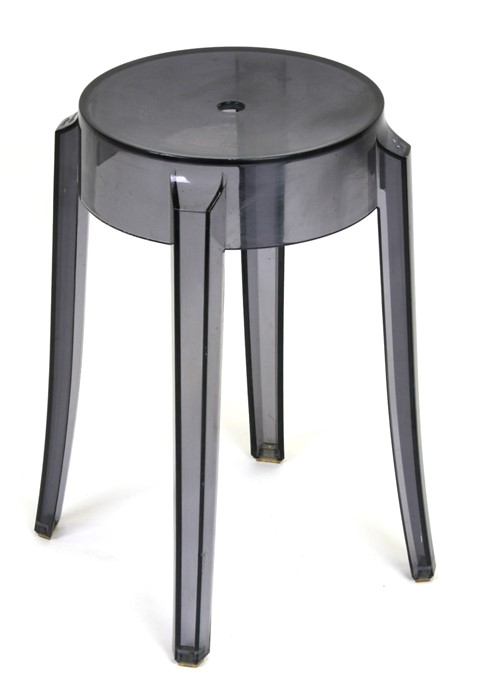 A Phillippe Starck for Kartell Charles Ghost polycarbonate stool.