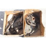 Rolls-Royce 20/25 spares, including a timing case cover and clutch plate (box)