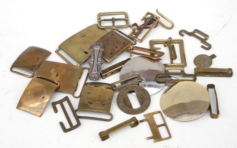 A large quantity of 19th & 20th century Military brass Buckles, Clasps, Hooks and Slides