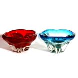 Two large Whitefriars art glass bowls, 26cms (10.25ins) diameter.Condition ReportBoth in good