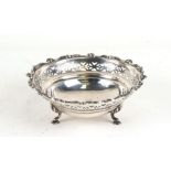 A pierced silver bowl, retailed by Tiffany & Co., Sheffield 1923 and makers mark for Hawksworth Eyre