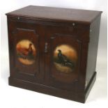 A Victorian mahogany side cabinet with later applied decoration - Danby Moor Shooting Lodge -